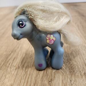 My Little Pony G3 BABY BELLA LUNA 2002 Blue w/ Tinsel Hair Hasbro MLP